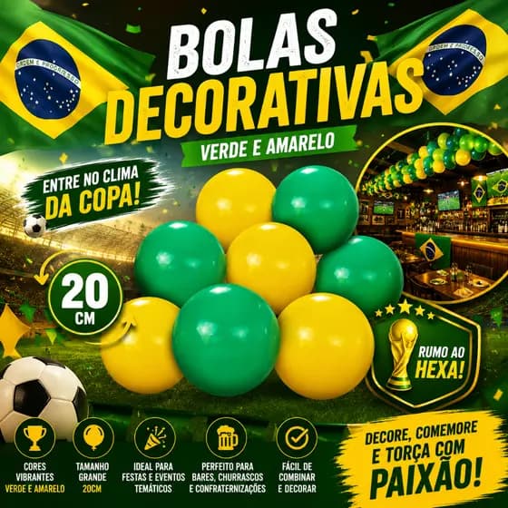 Bola copa Brasil 6 peças bola vinil