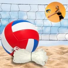 KIT Rede de volei 4 metros + Bola semi PRO (Praia, Parque, Piscina)