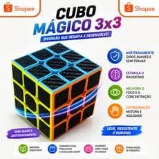 Cubo Mágico Profissional Giros rapidos 3x3 (Speed Cube) PRO Antitravamento com TUTORIAL