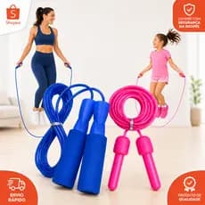 Kit 2 Cordas de Pular Profissional e Infantil ajustável Mãe e Filha lazer