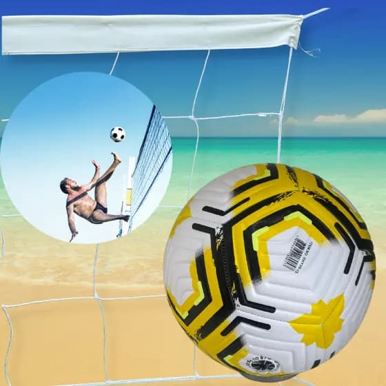 Kit Futevôlei Completo Semi PRO (Bola + Rede 4m + Bolsa Transporte) Praia Lazer