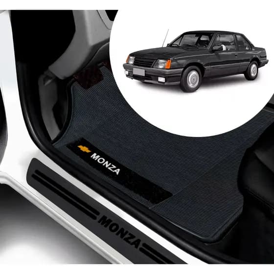 Kit Tapete E Soleira De Porta UNIVERSAL Gm Monza Personalizado PARA CARRO AUTOMOTIVO