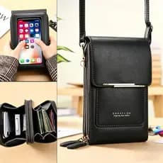 Bolsa Para Celular Feminina Bolsa De Couro Ombro Feminina Tocar Touch Cellular Multiuso IBoa Presentes