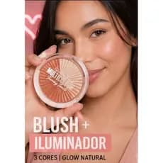 Blush e iluminador Multicolour - Glowing Bomb Jasmyne - Alta pigmentação e Brilho