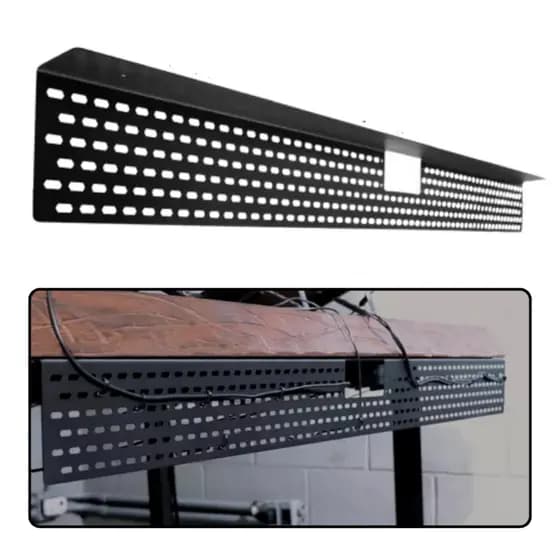 Calha Organizadora De Cabos E Fios Para Mesa 50cm