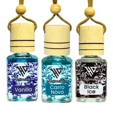 Kit 3 Unidades - Cheirinhos de Carro  Hominicar - Pingentes 10ml Aromatizante Veicular Automotivo