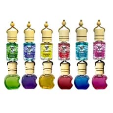 COMBO 12 Unidades - 6 Aromatizador Automotivo Frasco Maçã 9ml + 6 Cheirinhos de Carro Hominicar 10ml