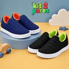 Kit Com 2 Pares De Tênis Infantil Masculino