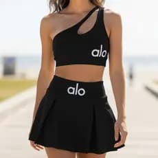 conjunto alô saia e cropped varias cores