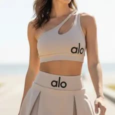 Conjunto Feminino Alo – Cropped + Saia Super Tendência