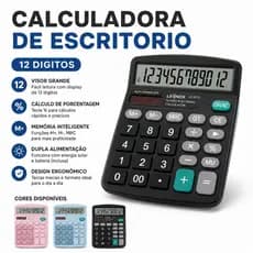 Calculadora De Mesa Escritório 1 a 4un 12 Dígitos Simples de Mão Kk-837b Eletrônica Comercial