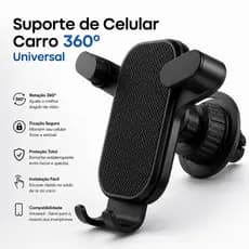 Suporte de Celular Carro 360º Giratório Universal Multifuncional Ventilacao Ar Condicionado Veicular