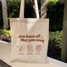 Bolsa Sacola Ecobag Algodão Frase motivacional - Voce tem tudo o que precisa ...