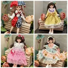 Boneca BJD  30cm Com Roupas , Salto Alto Olhos Atraentes , Princesa , Bonecas , Maquiagem De Peruca