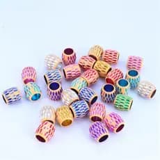 30 Unidades/Conjunto Contas De Barril Com Buraco Grande , Soltas De Dreadlocks Vintage De Plástico , Tubos De Tran