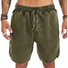 Bermuda Short Moletom Masculina Lisa Com Bolso e Amarração Moletom Passeio Academia Treino