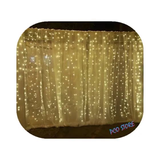 Cortina 900 Led 4,0m x 3,0m Fixo Branco Quente Decor Festa Casa Natal 220V
