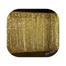 Cortina 900 Led 4,0m x 3,0m Fixo Branco Quente Decor Festa Casa Natal 220V