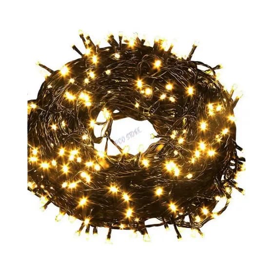 Cordão 300 Led Fixo 30 Metros Fio Verde Branco Quente Natal 110V