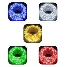 Cordão 500 Leds Com Strobo 50 Metros Prova D'água Fio Multicolor Natal Bivolt