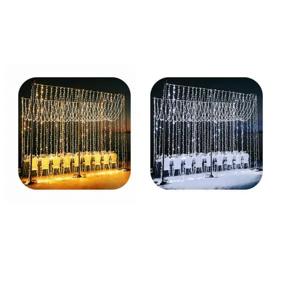 Cortina 1900 Led Micro-lâmpada Fixa 5m X 5m Prova D'água Festa Decor Casamento Natal
