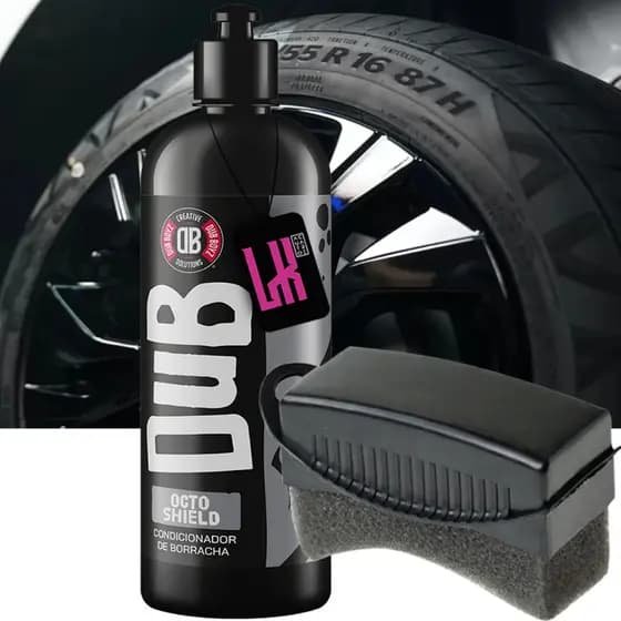 Kit Octo Shield Dub Boyz + Aplicador de Pretinho Zacs Selante Pneu Pretinho Acetinado
