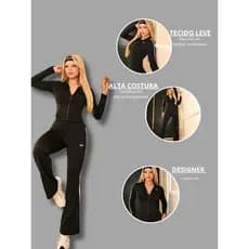 Conjunto Al0 Jaqueta + Calça Conjunto Feminino Fitness Para Treino Corrida Academia Confortável