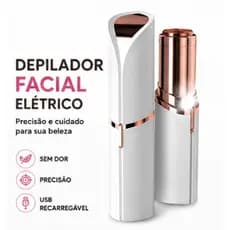 Depilador Elétrico Facial Feminino USB Recarregável | Removedor de Pelos para Sobrancelha, Buço e Rosto