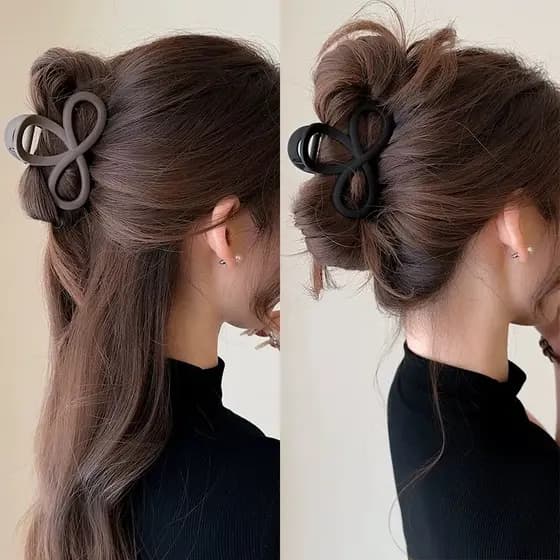 Presilha de Cabelo Transparente 6cm – Kit com 2 Peças | Novo Design em Plástico | Vários Modelos Disponíveis ✨