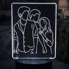 Luminária Abajur Crepúsculo Forks Lançamento LED 7 Cores Personalizada Base USB ou Pilha Decoração Quarto