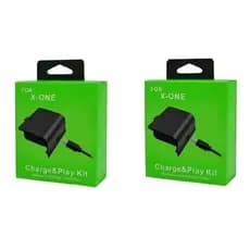 Bateria E Cabo Carregador Controle Xbox One Charge Play Kit