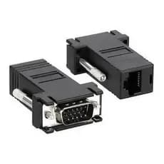 2 Peças Adaptador Extensor Vga Video Via Cabo Rede Rj45