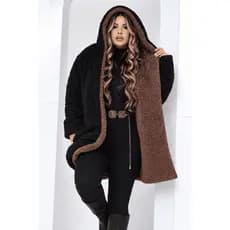 Casaco Teddy Plus Size Dupla Face Reversivel