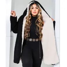 Casaco Teddy Plus Size Dupla Face