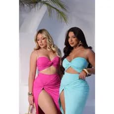 Trijunto Top de Alcinha Saia e Calcinha