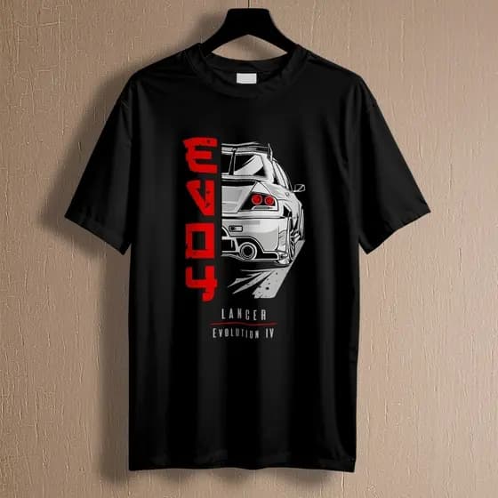 Camisa Camiseta Carro Automotivo EVO 4 Lancer Evolution JDM REF 3035 Home Custom