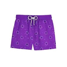 Short Praia Masculino Alien Roxo Psycodélico Ref 343