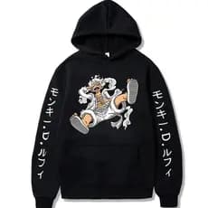 Moletom Blusa Anime Luffy Gear Chapéu De Palha Ref 1414