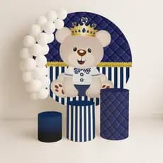 Kit Capas Painel Cilindros Ursinho Principe Azul Marinho REF 069