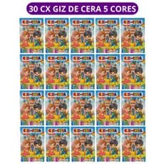 30 cx Mini Giz de Cera 5 Cores P/ Kit Festa Infantil Lembrancinha Artesanato 50, 40, 30, 20 ou 10