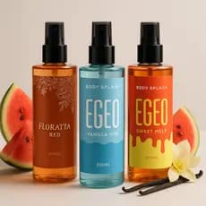 Kit 3/2/1 Body Splash Egeo Vanilla Vibe e Egeo Melancia + Floratta Red