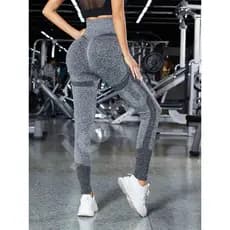 Calças de ioga Calça Legging Esportiva Academia Feminina Cintura Alta Elástica Secagem Rápida Lift Hip Sem Costura