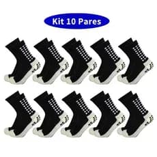 Kit 10 pares de meias esportivas masculinas meias de borracha ponta antiderrapante meias de futebol