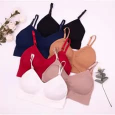 Jcolour Sutiã feminino top Colete feminina sem costura com almofadas peito P M G GG