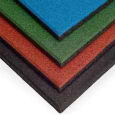 Kit 8 Piso de Borracha Placa 15mm (2 mts²) 50cm x 50cm Colorido Verde Azul Cinza ou Terracota