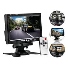 Monitor Veicular 7 Polegadas Ahd Para 4 Cameras Conector Din