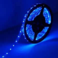 Fita Led Azul 5 Metros Com Dupla Face 5050 Sem Silicone 12v