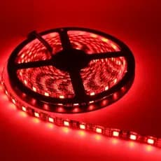Fita Led Vermelha 5 Metros Dupla Face 5050 Sem Silicone 12v
