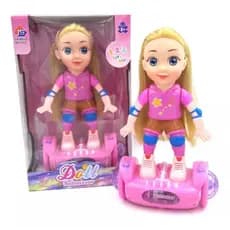 Boneca Hoverboard Bate E Volta Boneca Grande Giratória Toca Música Com Luz e Som Super Divertida