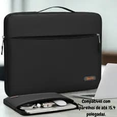 Bolsa Para Notebook Capa Case Impermeável 15,4'' Maleta Reforçada Pasta Com Alça Removível